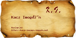 Kacz Imogén névjegykártya